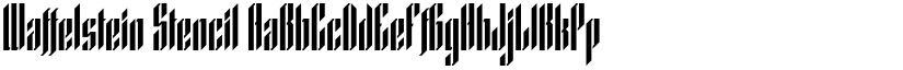 Waffelstein Stencil font