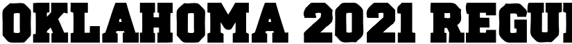 Oklahoma 2021 Regular font