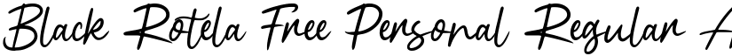 Black Rotela Free Personal Regular font