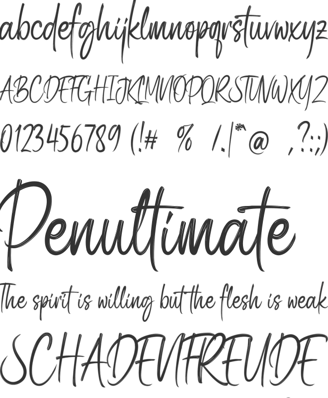 Bostroom font preview