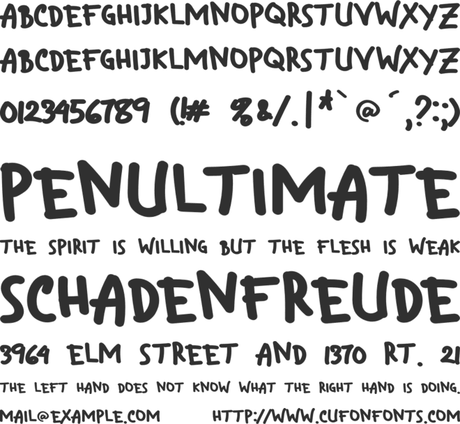 Fruit Squirting Sans font preview