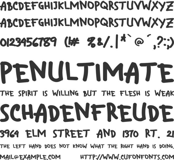 Fruit Squirting Sans font preview