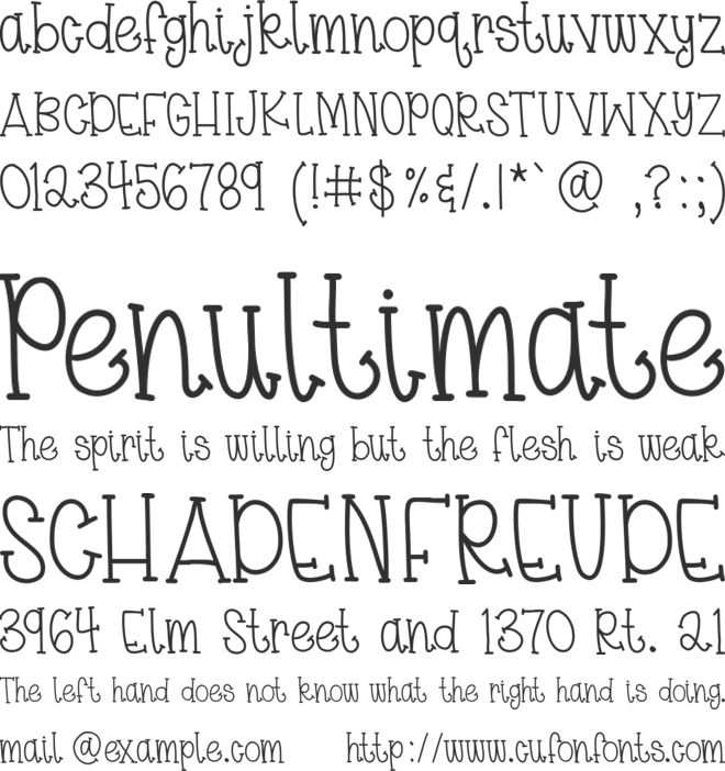 Coffee And Macaroons font preview