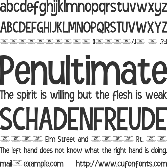 Readzone font preview