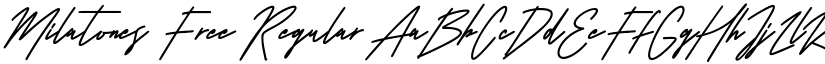 Milatones Free Regular font