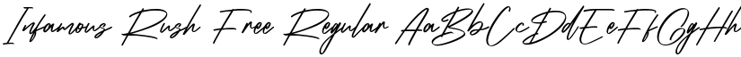 Infamous Rush Free Regular font