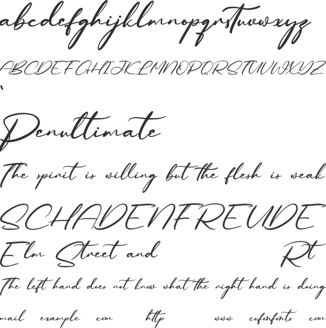Contoursy Free font preview