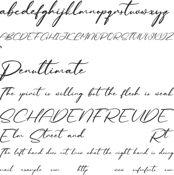 Contoursy Free font preview