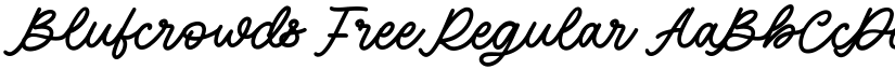 Blufcrowds Free Regular font