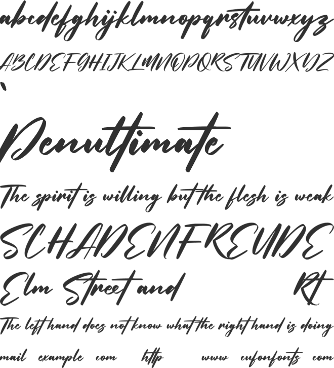 Overtis Signature Free font preview