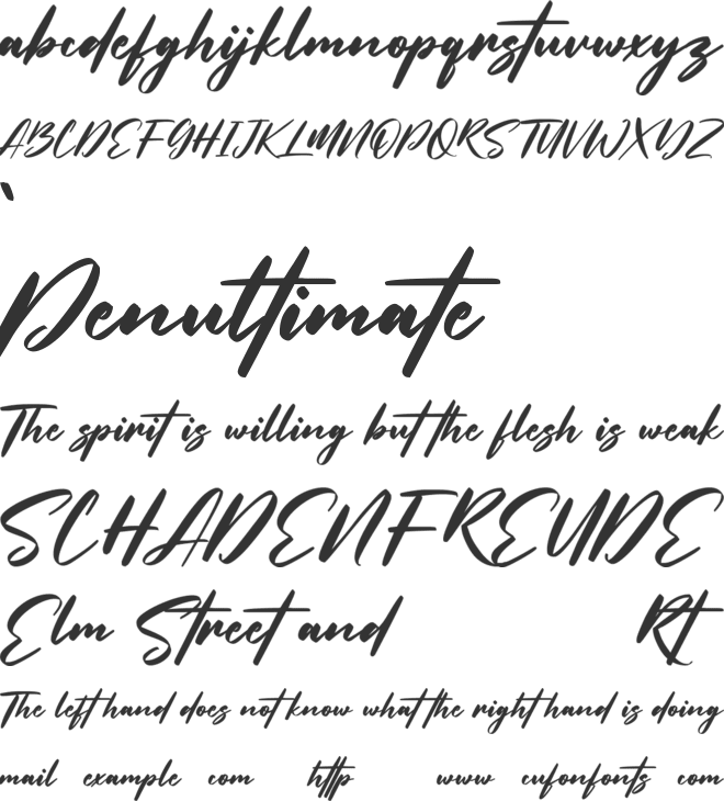 Overtis Signature Free font preview