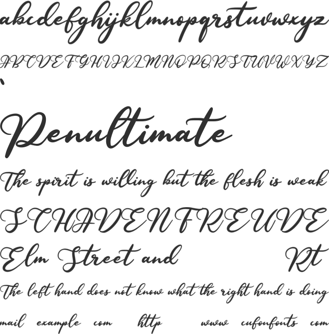Younglines Free font preview