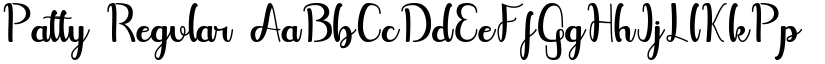 Patty Regular font
