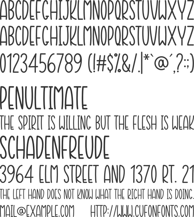 Summer font preview