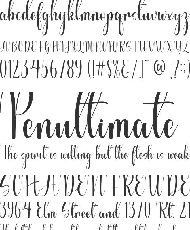 Brilliance font preview