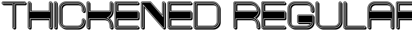 Thickened Regular font