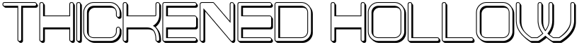 Thickened Hollow Regular font