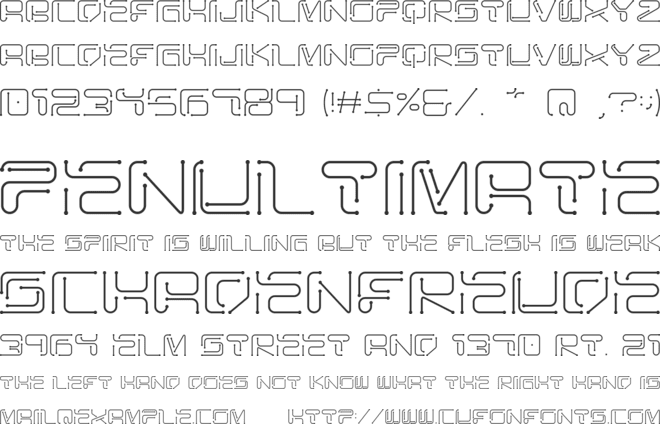 OMEGA FREE font preview