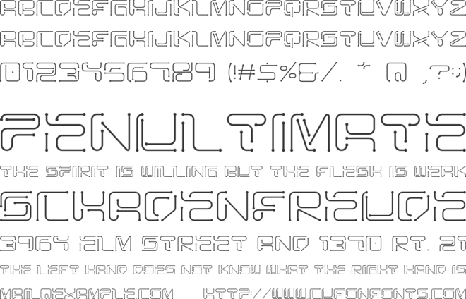 OMEGA FREE font preview