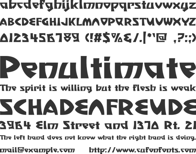 Belgian Zoo font preview