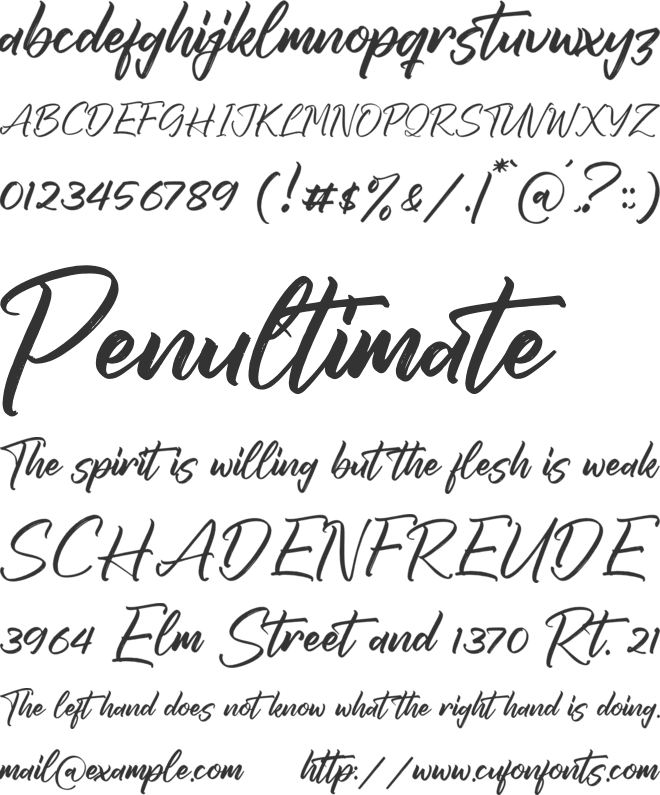 Santtiago Raymond font preview