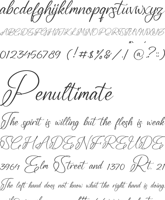 Sunsetof font preview