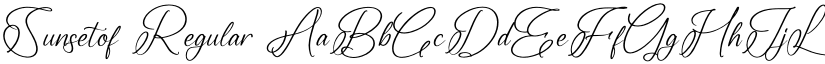 Sunsetof Regular font