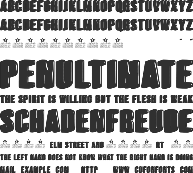 NIGHTRAIN PERSONAL USE font preview