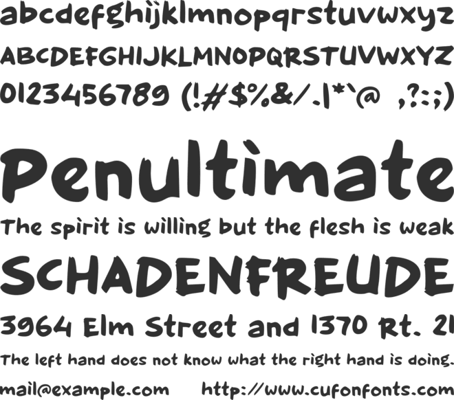 f Folking font preview