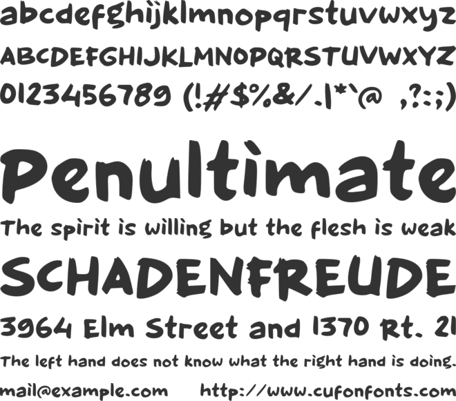 f Folking font preview