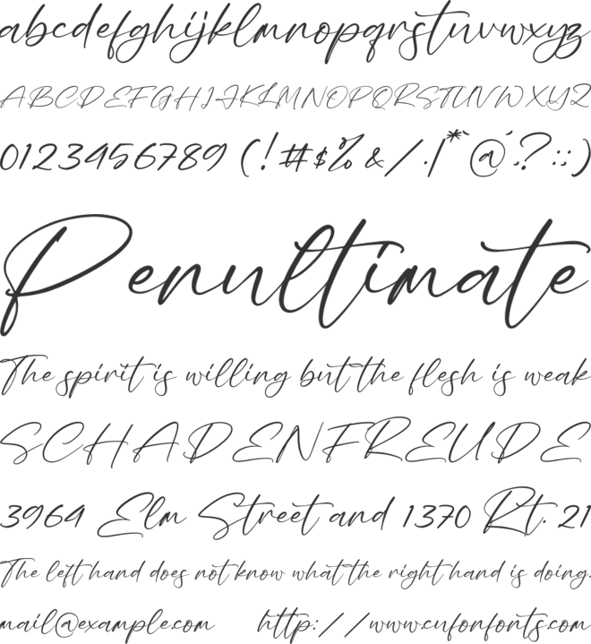 Sumattera font preview