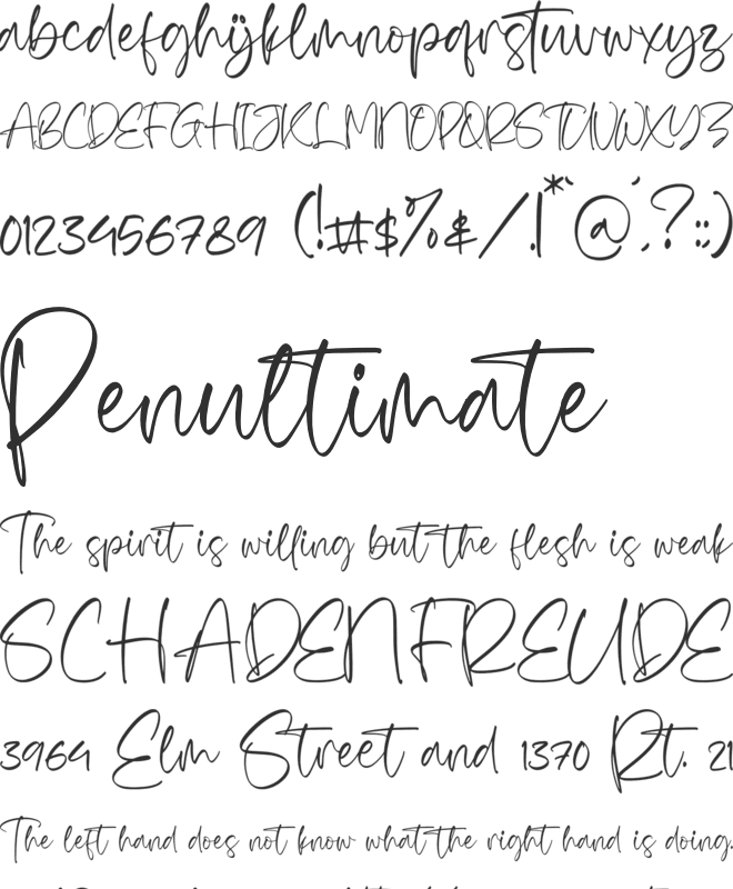 Camilla Mosteland font preview