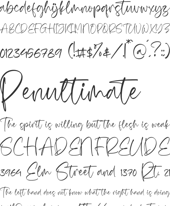 Camilla Mosteland font preview