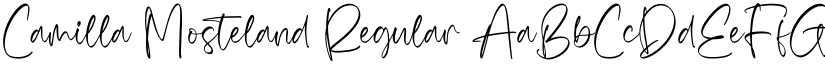 Camilla Mosteland Regular font