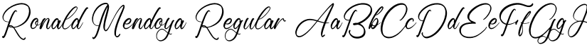 Ronald Mendoya Regular font