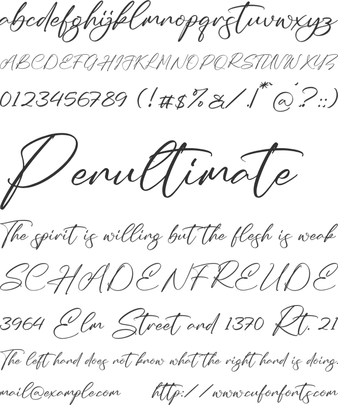 Alishia Erittha font preview