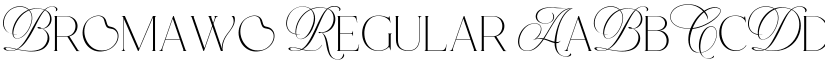 Bromawo Regular font