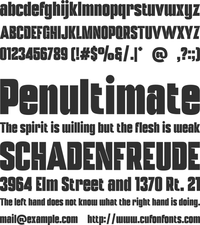 Nortune font preview