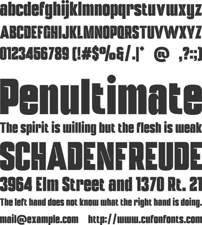 Nortune font preview