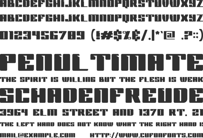MORSPEED font preview