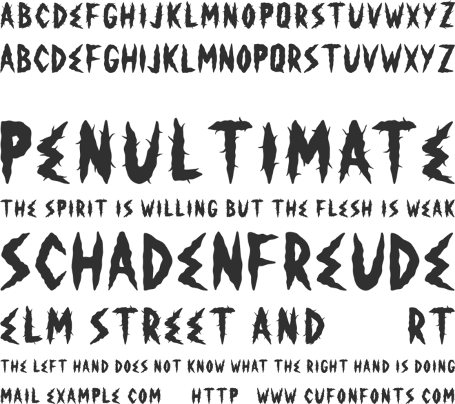 Horror Corpse font preview
