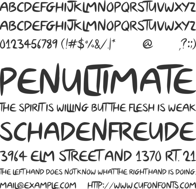 The Blue Jay font preview