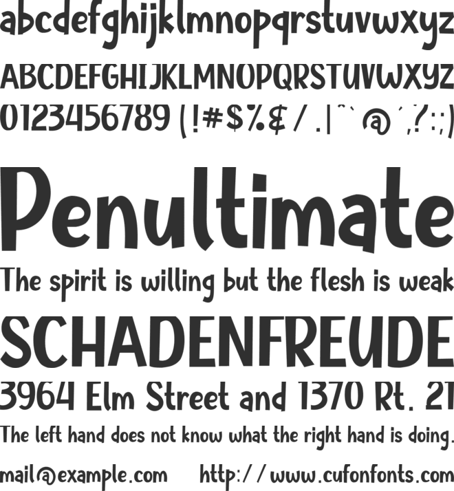 Simple Breakfast font preview