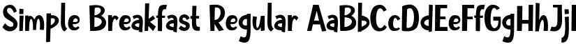 Simple Breakfast Regular font