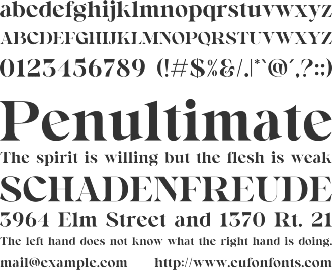 Homrice font preview