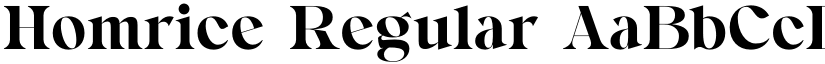 Homrice Regular font
