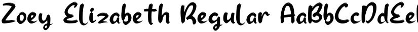 Zoey Elizabeth Regular font