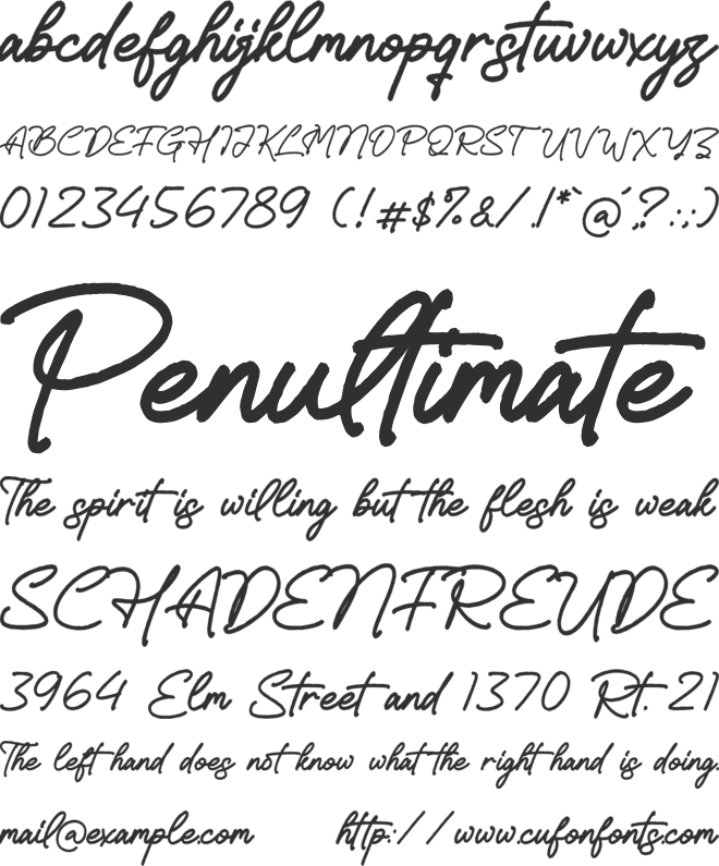 Hotcold font preview
