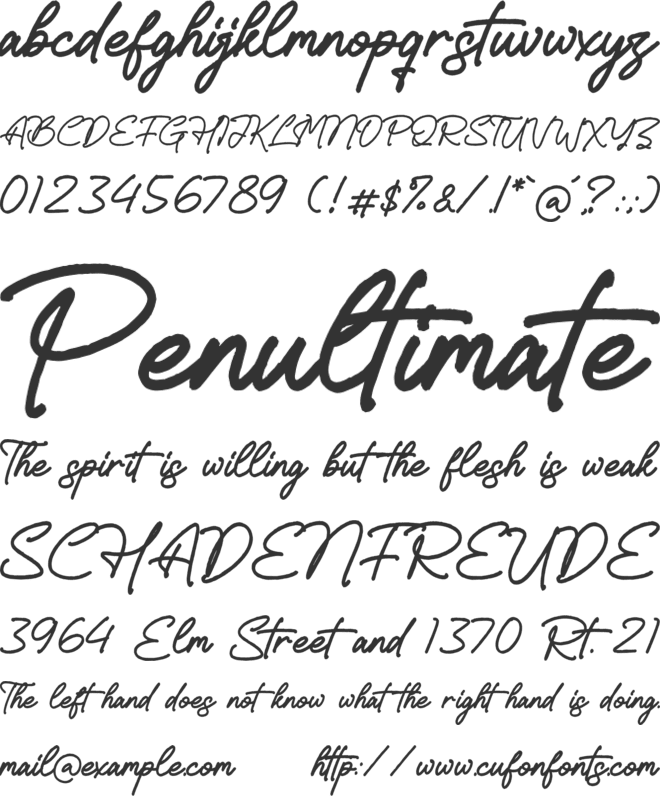 Hotcold font preview