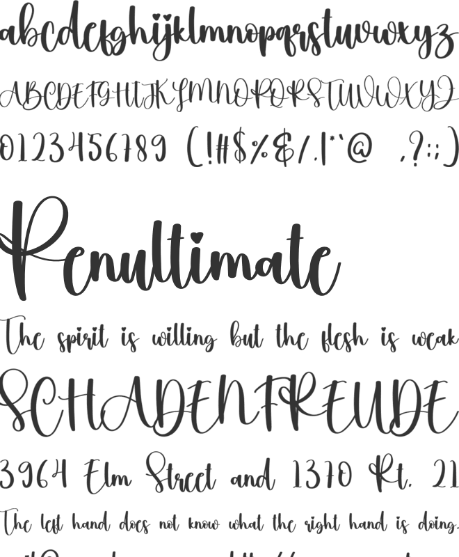 Bodylotion font preview